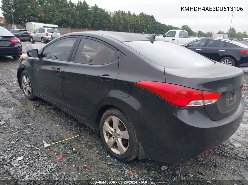 KMHDH4AE3DU613106 2013 Hyundai Elantra Gls