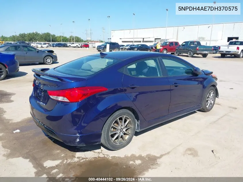 2013 Hyundai Elantra Gls/Limited VIN: 5NPDH4AE7DH370575 Lot: 40444102