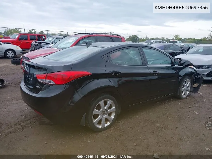 2013 Hyundai Elantra Gls/Limited VIN: KMHDH4AE6DU697356 Lot: 40445119