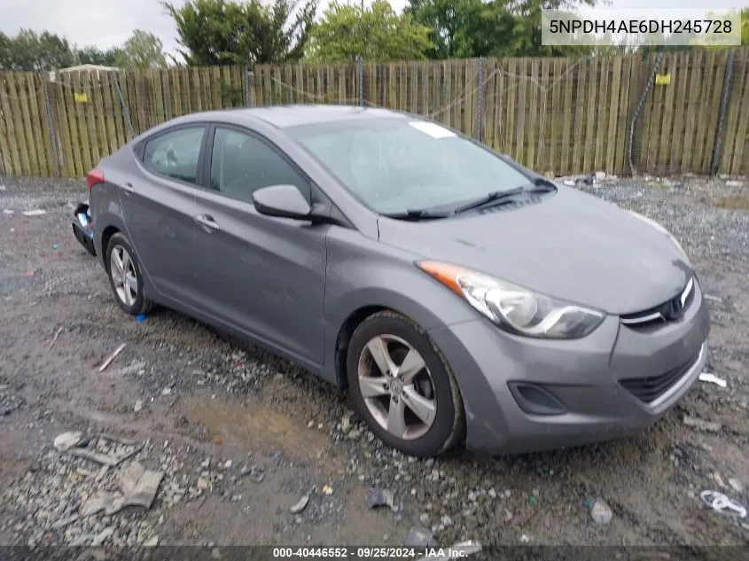 2013 Hyundai Elantra Gls VIN: 5NPDH4AE6DH245728 Lot: 40446552