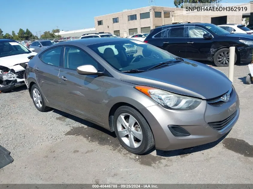 2013 Hyundai Elantra Gls VIN: 5NPDH4AE6DH362919 Lot: 40446785