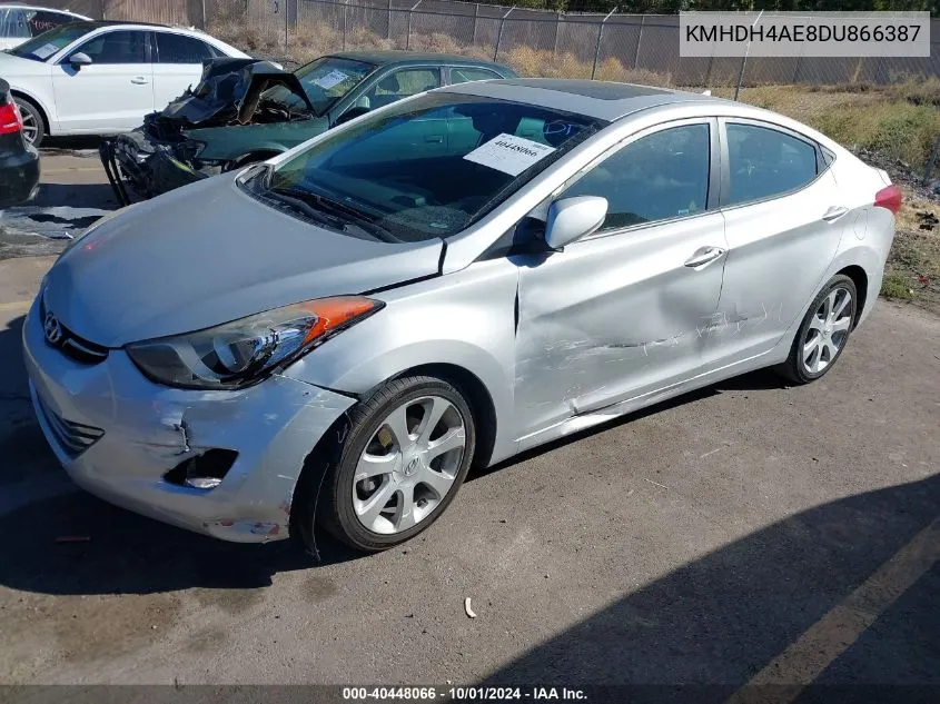 2013 Hyundai Elantra Gls/Limited VIN: KMHDH4AE8DU866387 Lot: 40448066