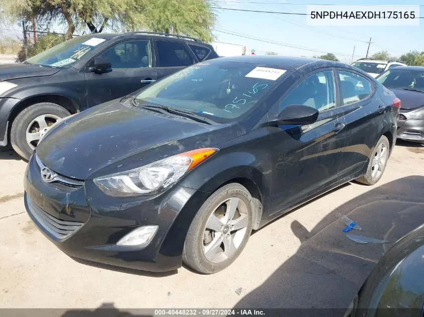 2013 Hyundai Elantra Gls VIN: 5NPDH4AEXDH175165 Lot: 40448232