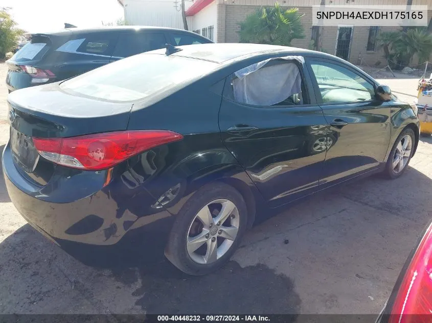 2013 Hyundai Elantra Gls VIN: 5NPDH4AEXDH175165 Lot: 40448232