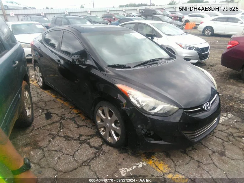 2013 Hyundai Elantra Limited VIN: 5NPDH4AE3DH179526 Lot: 40449770