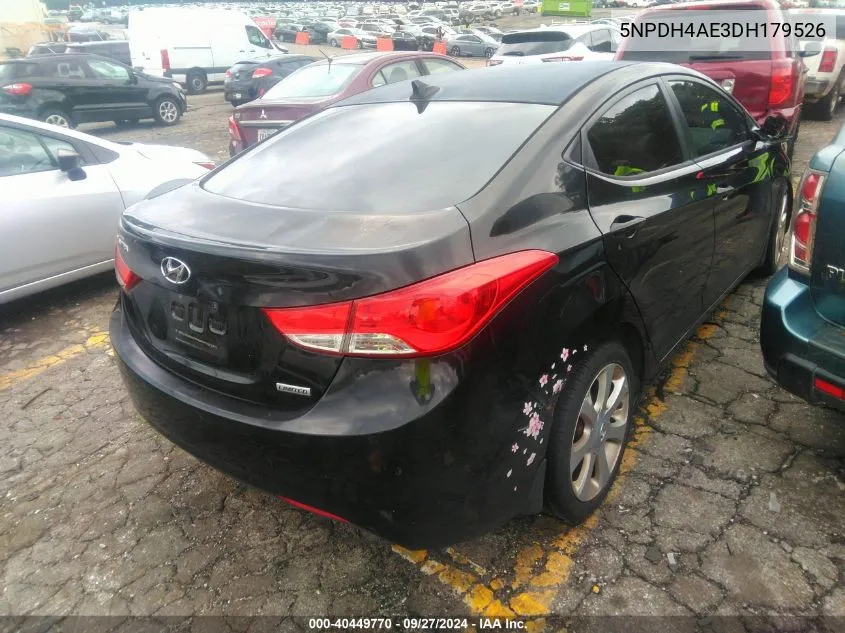 5NPDH4AE3DH179526 2013 Hyundai Elantra Limited