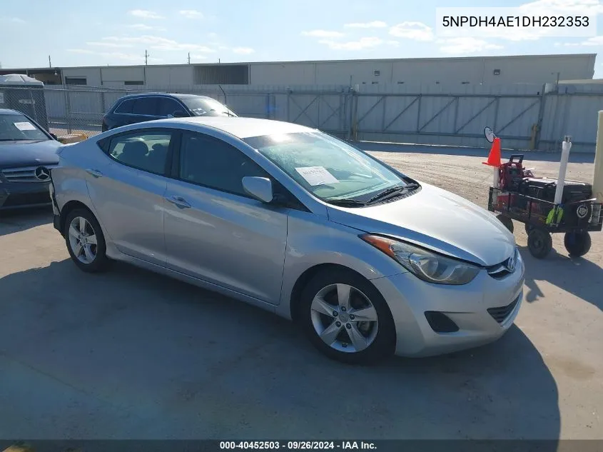 5NPDH4AE1DH232353 2013 Hyundai Elantra Gls