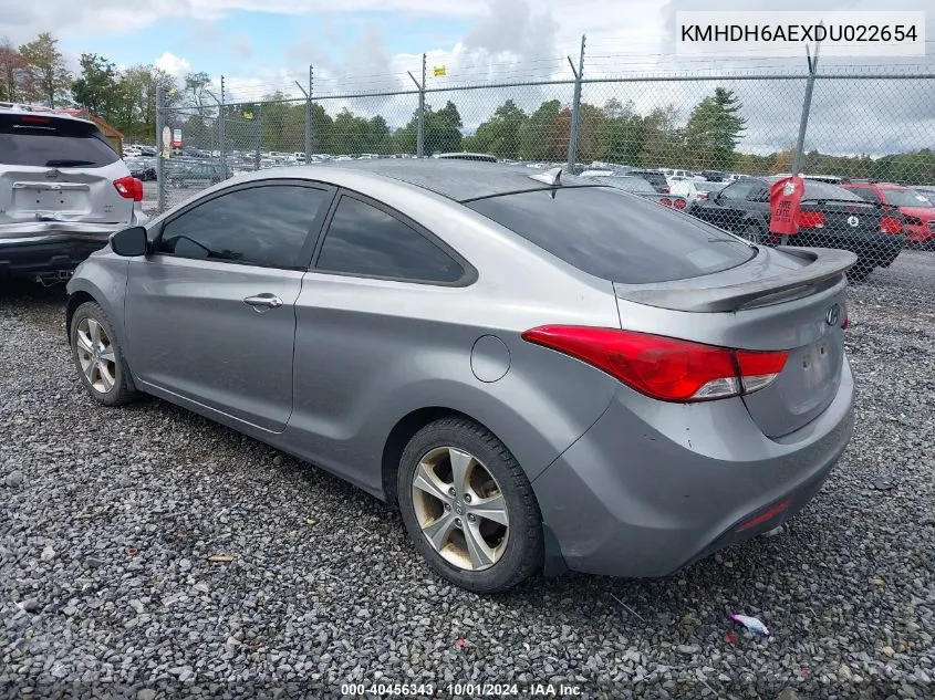 2013 Hyundai Elantra Gs VIN: KMHDH6AEXDU022654 Lot: 40456343