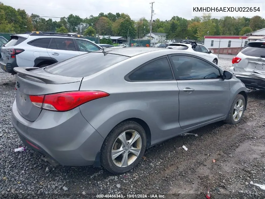 KMHDH6AEXDU022654 2013 Hyundai Elantra Gs