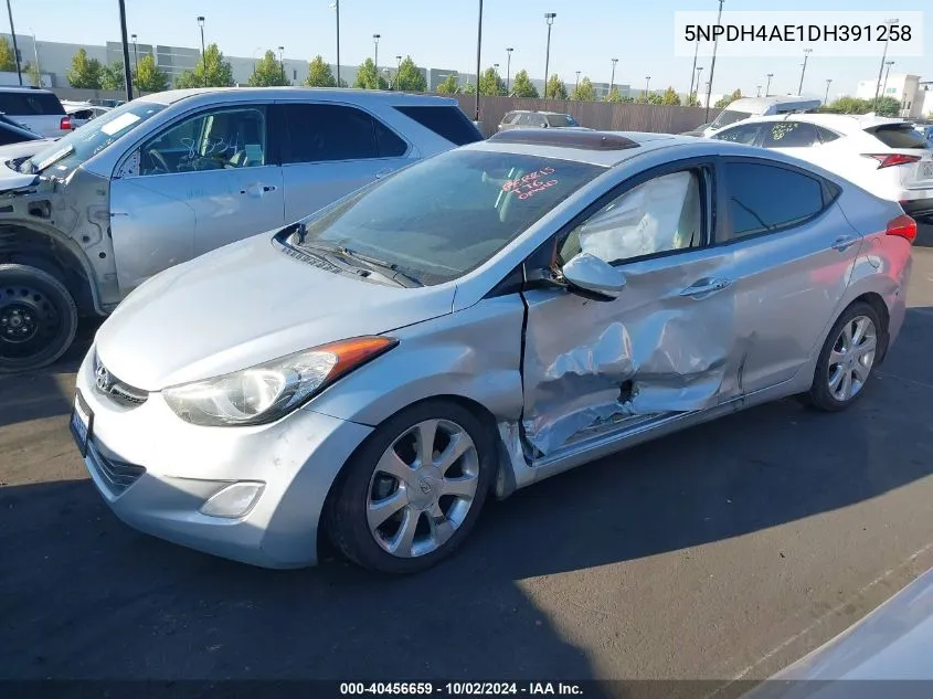 5NPDH4AE1DH391258 2013 Hyundai Elantra Limited