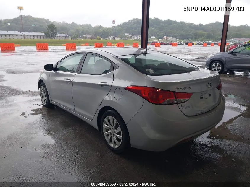 5NPDH4AE0DH159783 2013 Hyundai Elantra Gls