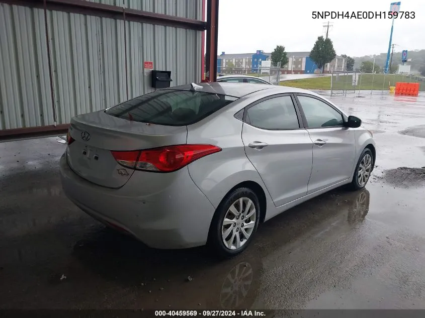 2013 Hyundai Elantra Gls VIN: 5NPDH4AE0DH159783 Lot: 40459569