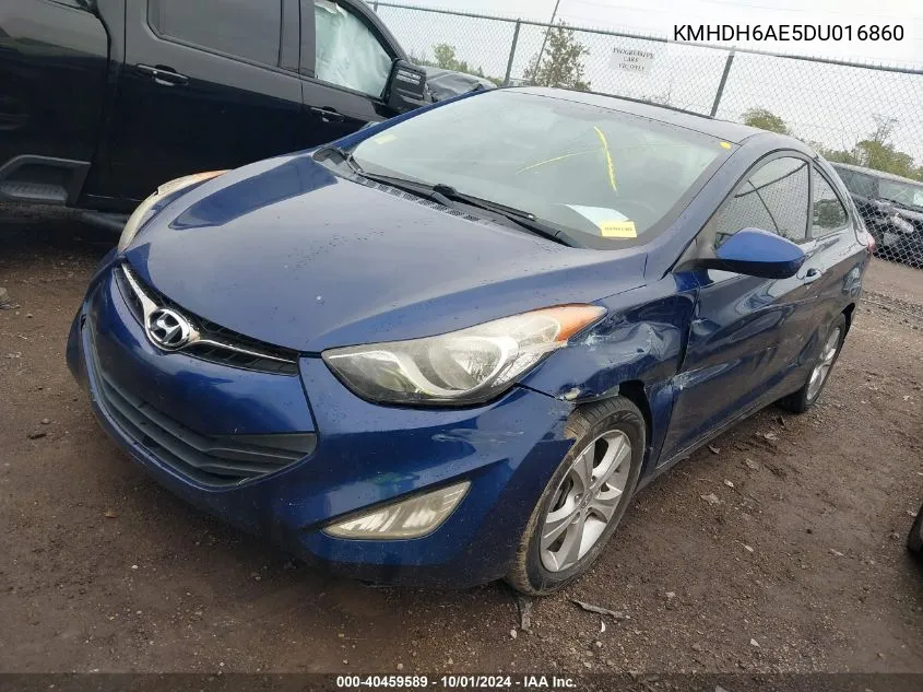 KMHDH6AE5DU016860 2013 Hyundai Elantra Coupe Gs/Se