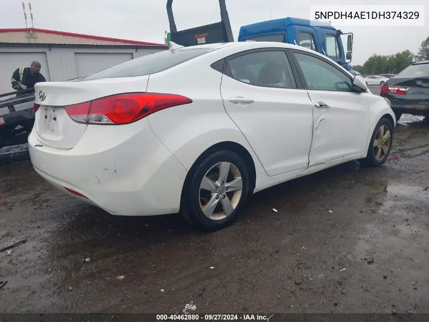 2013 Hyundai Elantra Gls VIN: 5NPDH4AE1DH374329 Lot: 40462880