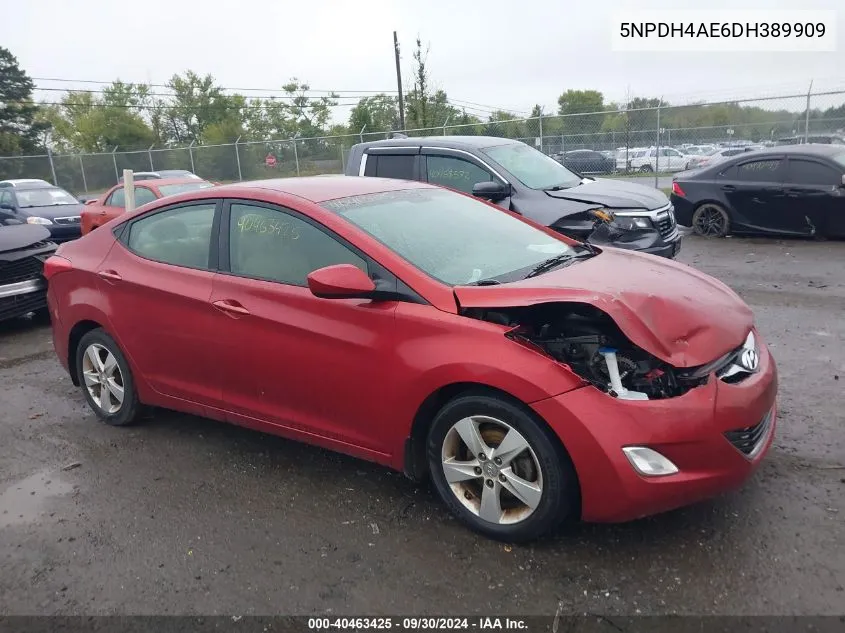 2013 Hyundai Elantra Gls VIN: 5NPDH4AE6DH389909 Lot: 40463425