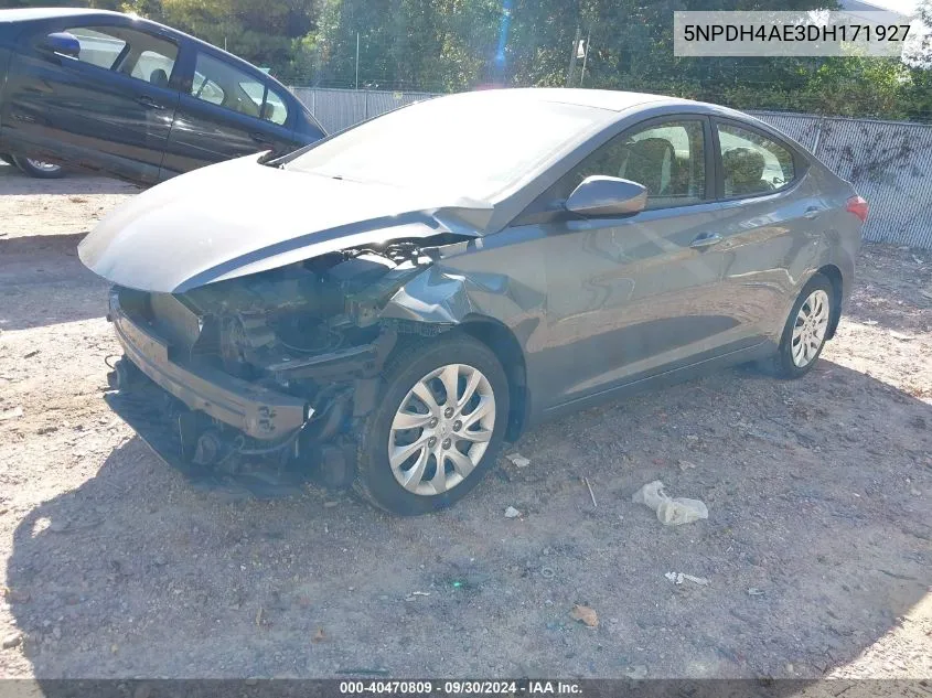 5NPDH4AE3DH171927 2013 Hyundai Elantra Gls