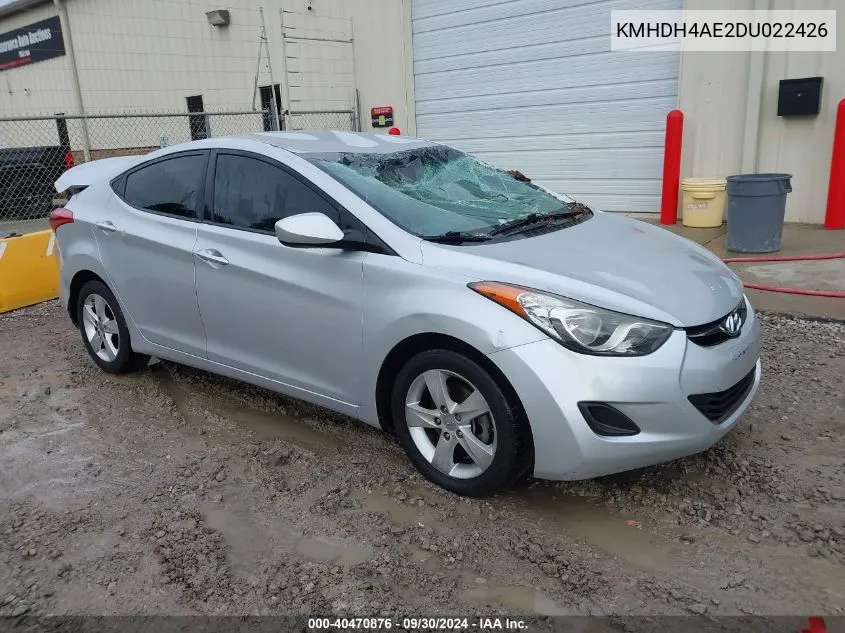 2013 Hyundai Elantra Gls VIN: KMHDH4AE2DU022426 Lot: 40470876