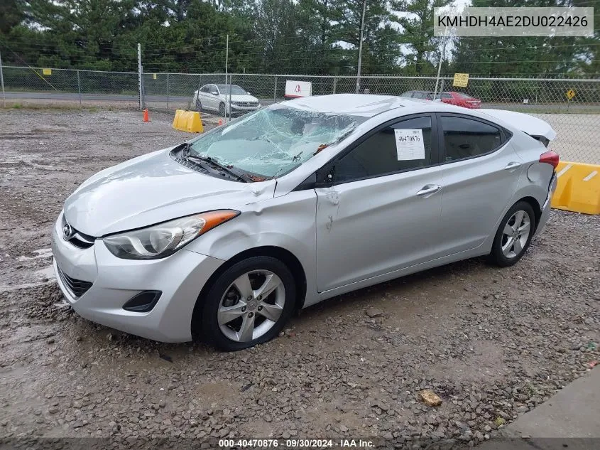 2013 Hyundai Elantra Gls VIN: KMHDH4AE2DU022426 Lot: 40470876