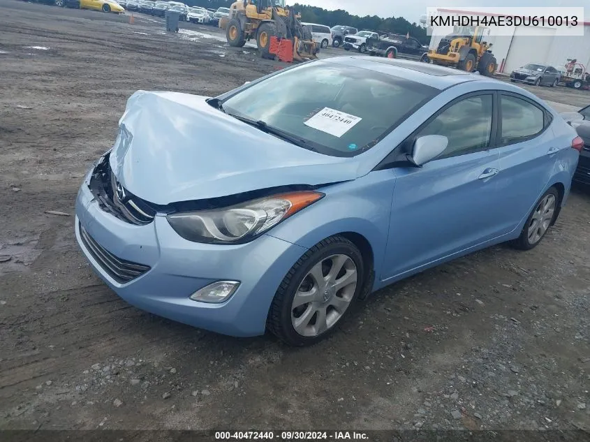 KMHDH4AE3DU610013 2013 Hyundai Elantra Limited