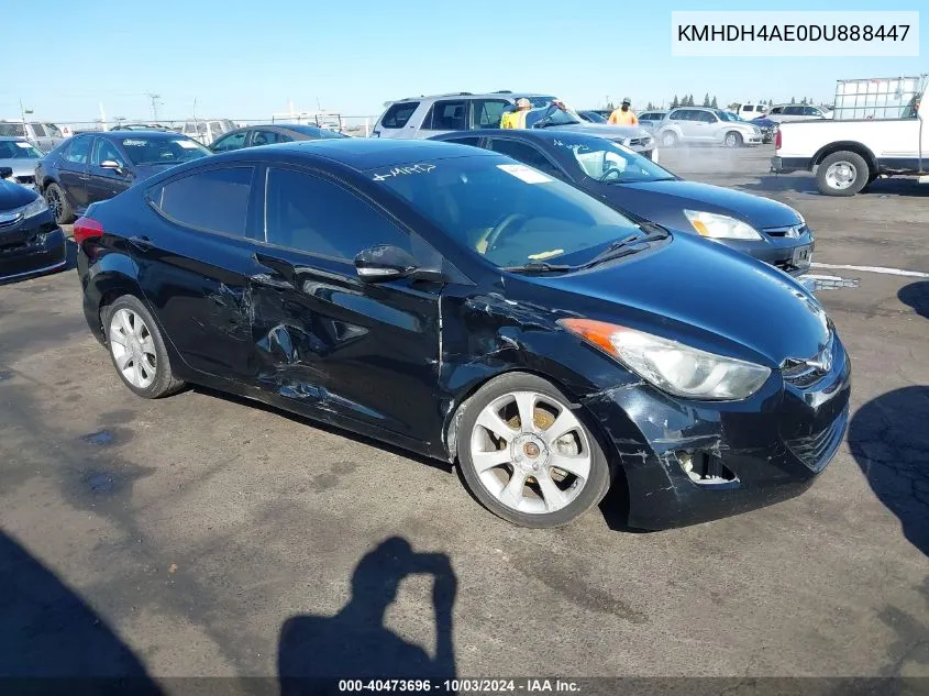 2013 Hyundai Elantra Limited VIN: KMHDH4AE0DU888447 Lot: 40473696