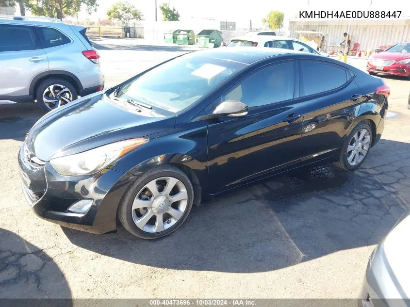 2013 Hyundai Elantra Limited VIN: KMHDH4AE0DU888447 Lot: 40473696