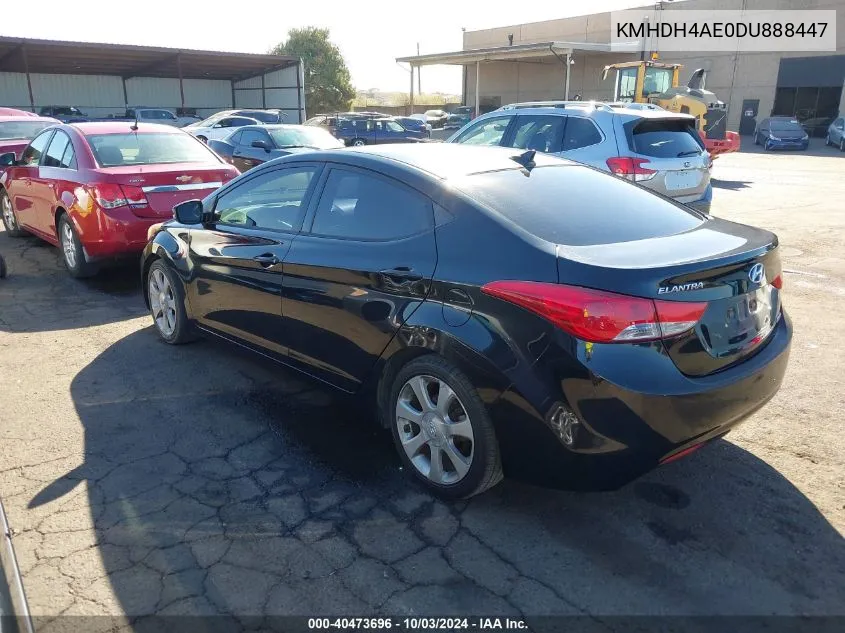 2013 Hyundai Elantra Limited VIN: KMHDH4AE0DU888447 Lot: 40473696