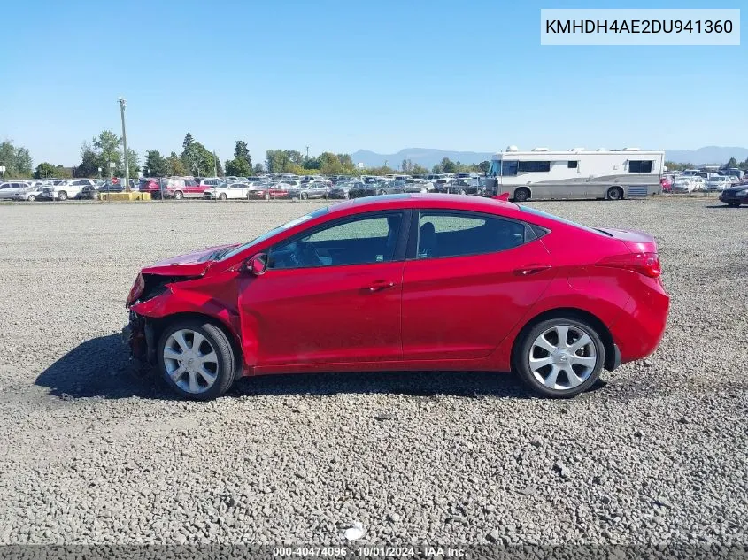 KMHDH4AE2DU941360 2013 Hyundai Elantra Limited