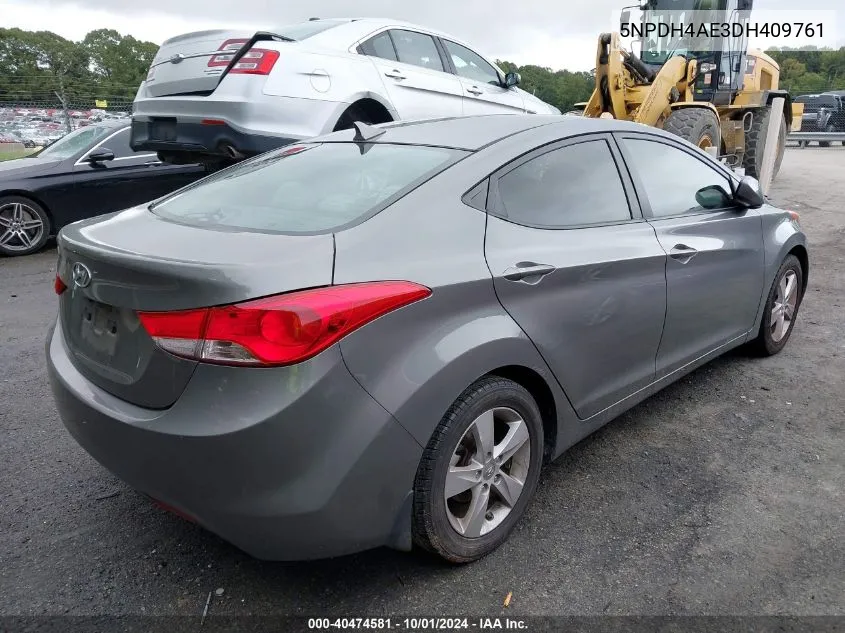 2013 Hyundai Elantra Gls/Limited VIN: 5NPDH4AE3DH409761 Lot: 40474581