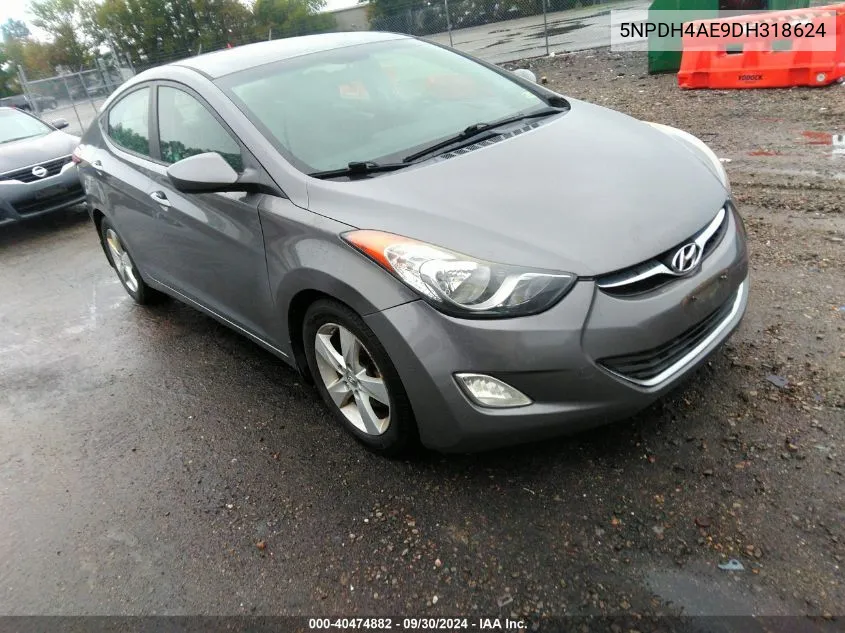 5NPDH4AE9DH318624 2013 Hyundai Elantra Gls