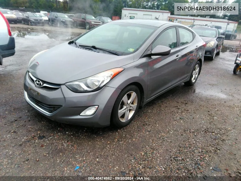 5NPDH4AE9DH318624 2013 Hyundai Elantra Gls