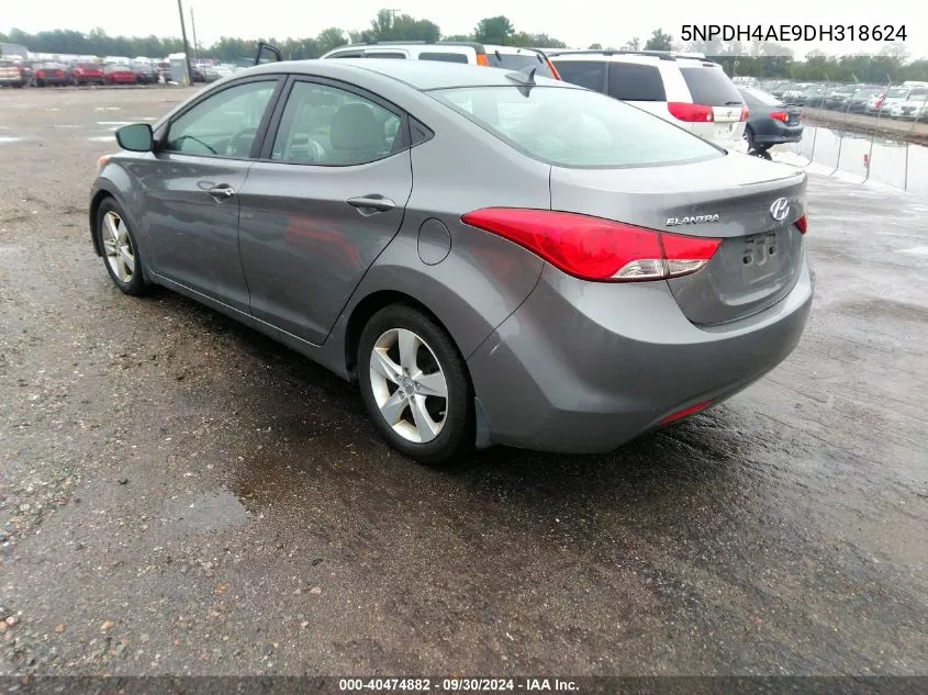 5NPDH4AE9DH318624 2013 Hyundai Elantra Gls