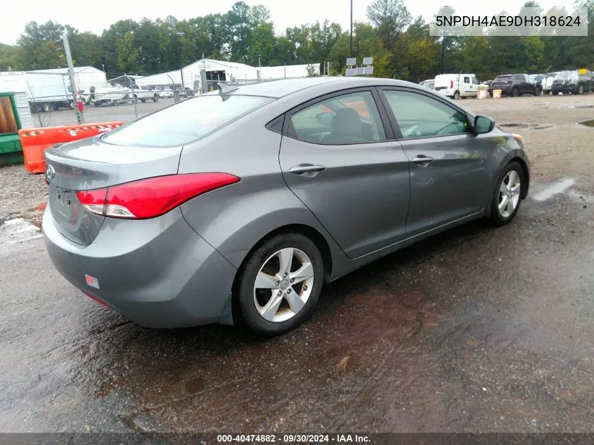 2013 Hyundai Elantra Gls VIN: 5NPDH4AE9DH318624 Lot: 40474882