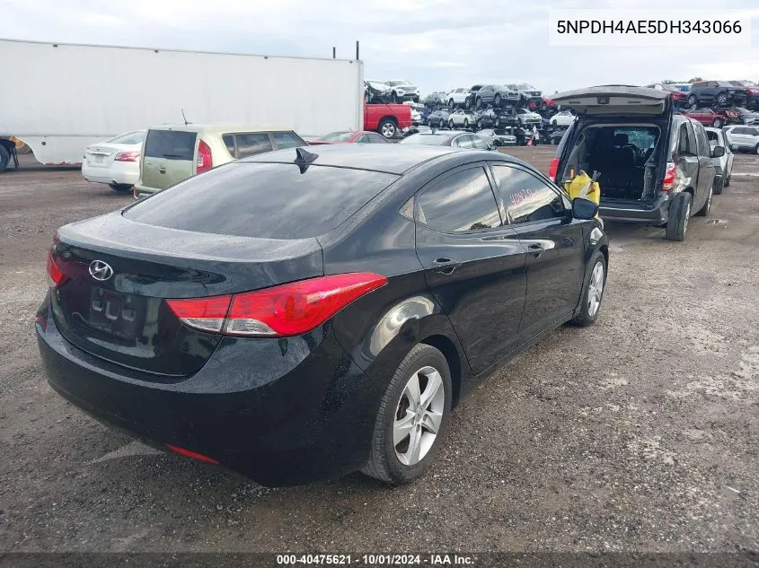 2013 Hyundai Elantra Gls/Limited VIN: 5NPDH4AE5DH343066 Lot: 40475621