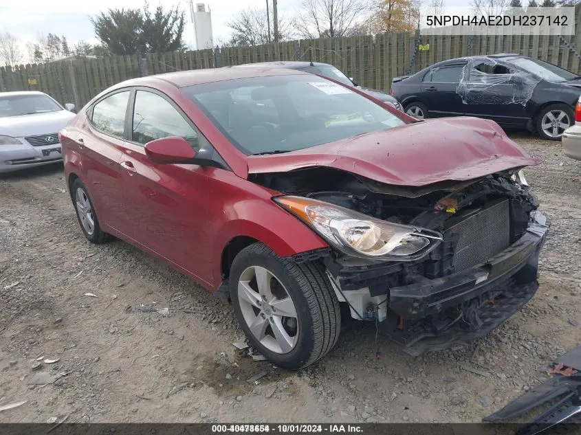 2013 Hyundai Elantra Gls VIN: 5NPDH4AE2DH237142 Lot: 40478654