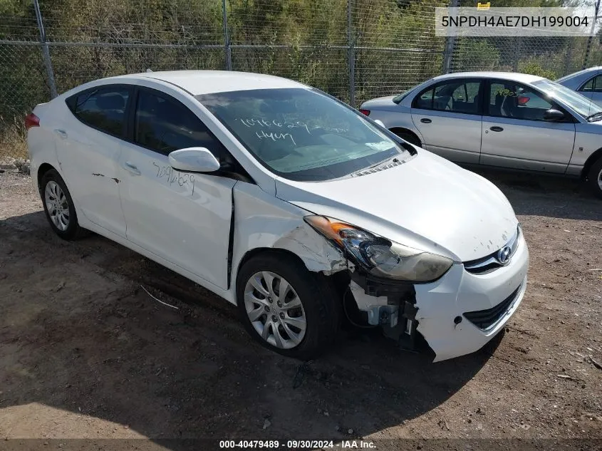 2013 Hyundai Elantra Gls VIN: 5NPDH4AE7DH199004 Lot: 40479489