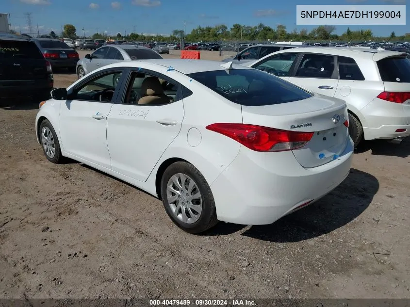 2013 Hyundai Elantra Gls VIN: 5NPDH4AE7DH199004 Lot: 40479489