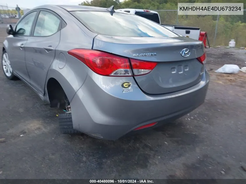 2013 Hyundai Elantra Limited VIN: KMHDH4AE4DU673234 Lot: 40480096