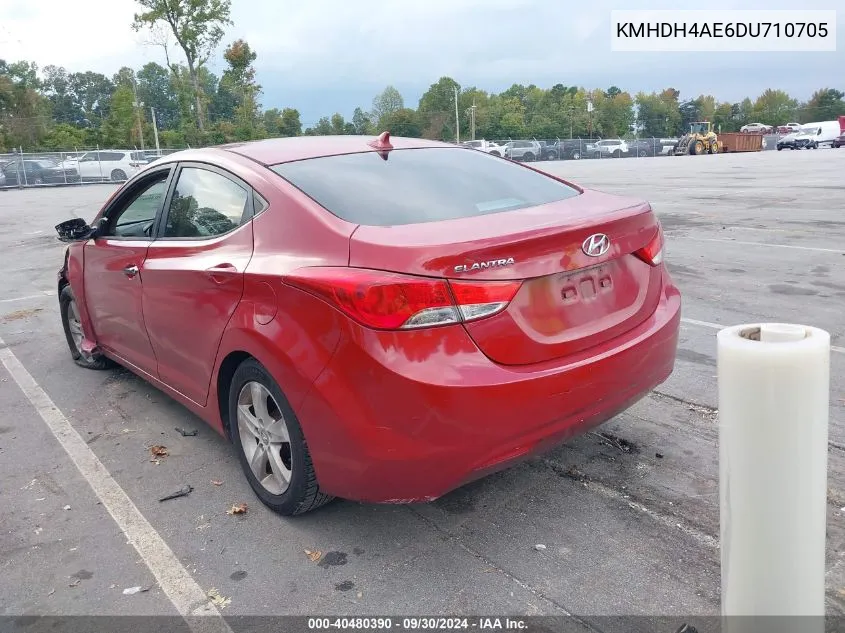 2013 Hyundai Elantra Gls VIN: KMHDH4AE6DU710705 Lot: 40480390