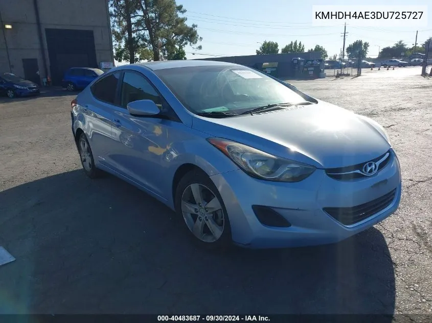 KMHDH4AE3DU725727 2013 Hyundai Elantra Gls