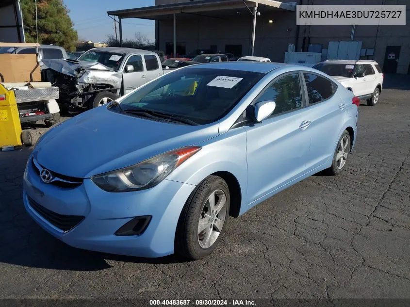 KMHDH4AE3DU725727 2013 Hyundai Elantra Gls