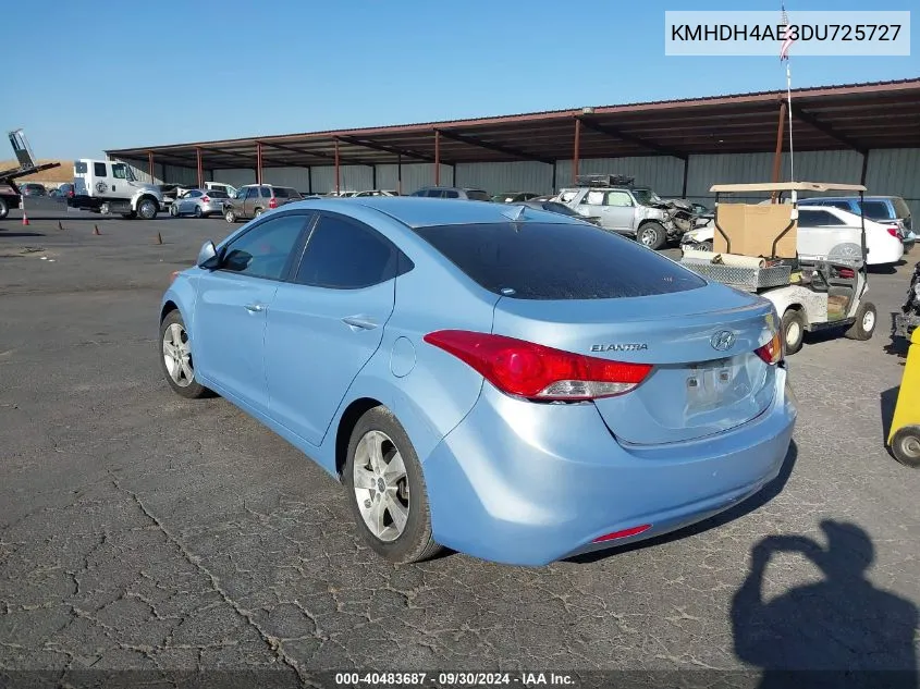 KMHDH4AE3DU725727 2013 Hyundai Elantra Gls