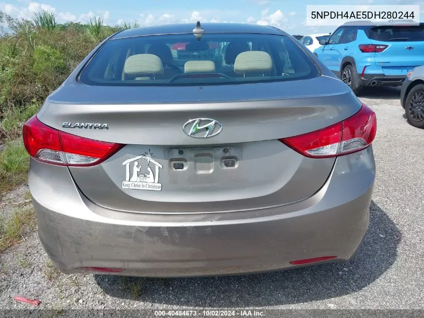 2013 Hyundai Elantra Gls VIN: 5NPDH4AE5DH280244 Lot: 40484673