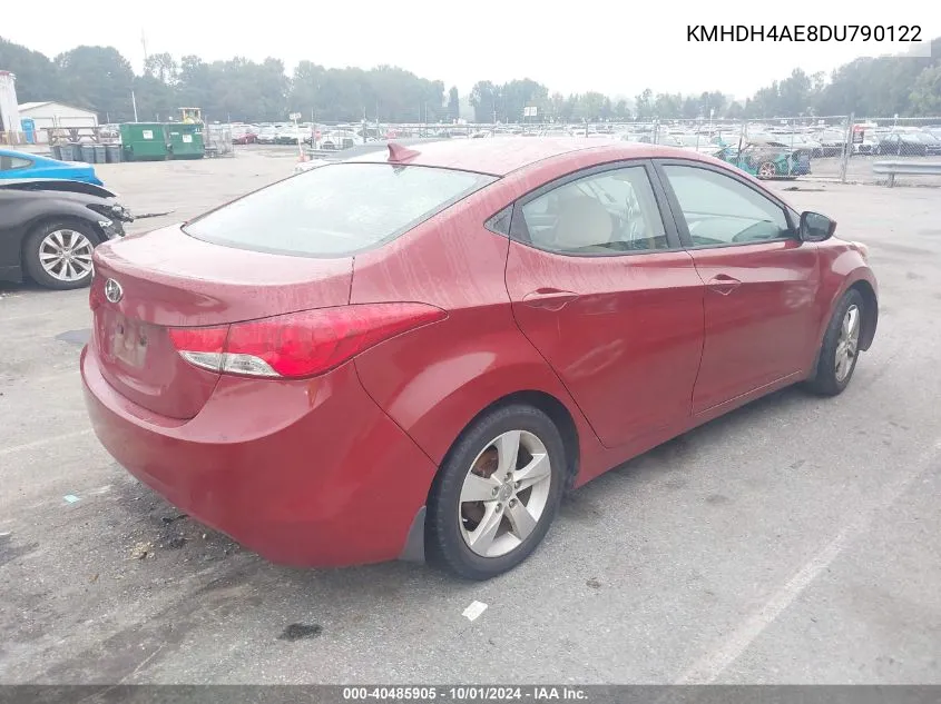 KMHDH4AE8DU790122 2013 Hyundai Elantra Gls