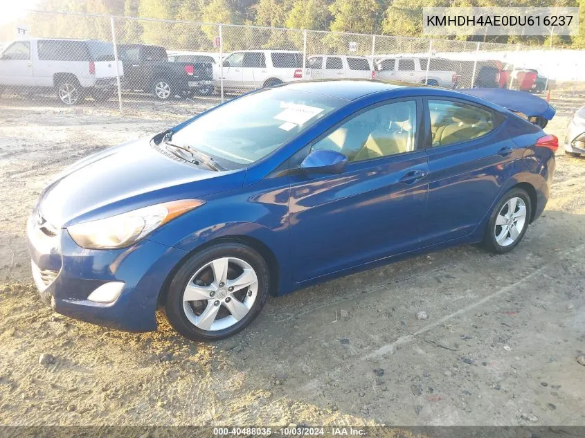 2013 Hyundai Elantra Gls VIN: KMHDH4AE0DU616237 Lot: 40488035