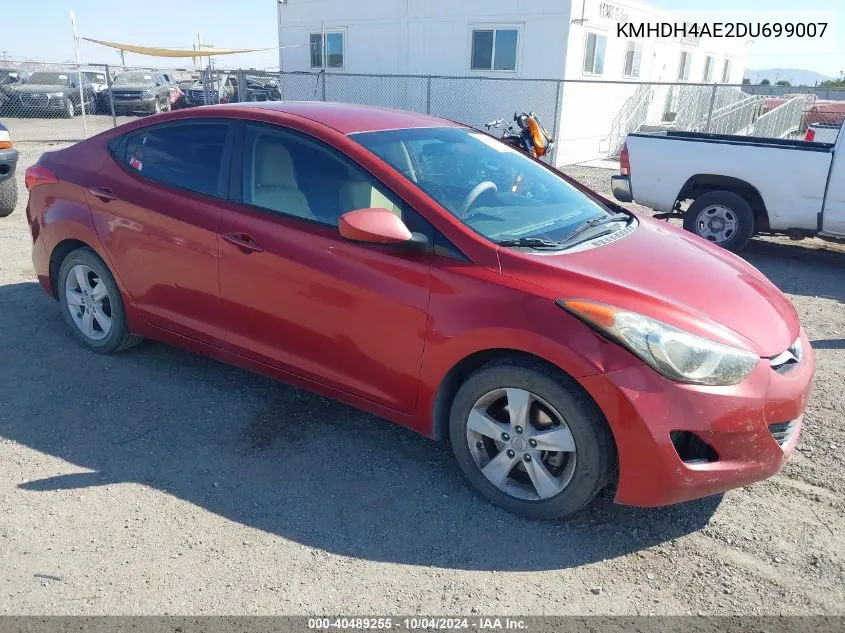 KMHDH4AE2DU699007 2013 Hyundai Elantra Gls