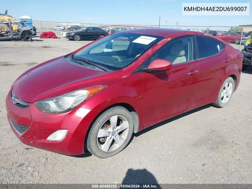 KMHDH4AE2DU699007 2013 Hyundai Elantra Gls