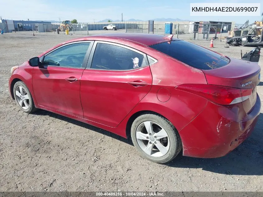 KMHDH4AE2DU699007 2013 Hyundai Elantra Gls