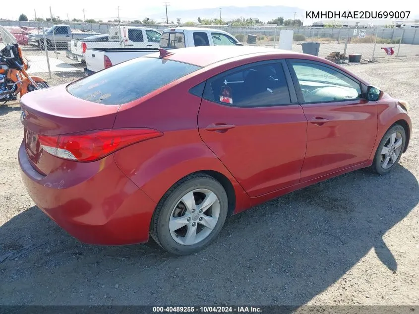 KMHDH4AE2DU699007 2013 Hyundai Elantra Gls