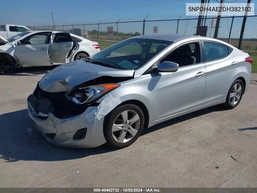 2013 Hyundai Elantra Gls VIN: 5NPDH4AE2DH382102 Lot: 40492732