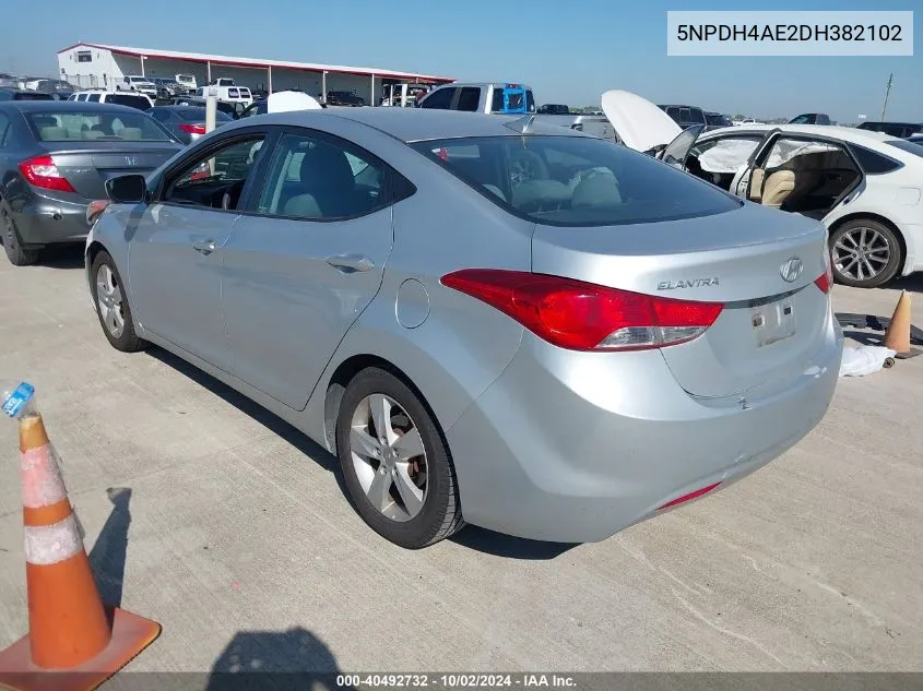 2013 Hyundai Elantra Gls VIN: 5NPDH4AE2DH382102 Lot: 40492732